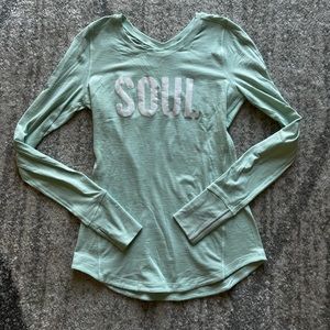 Lululemon x Soulcycle Long Sleeve Top size 6 NWT Green